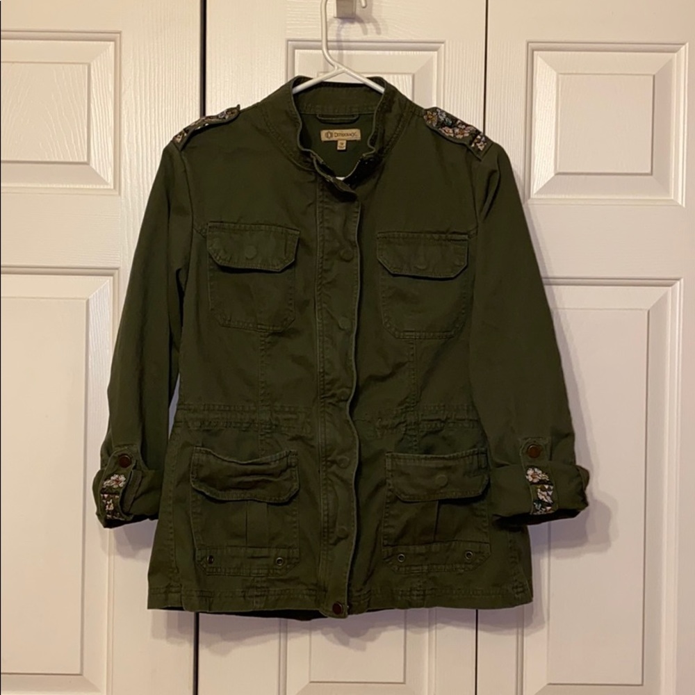 Democracy Zip up Jacket with Floral Design